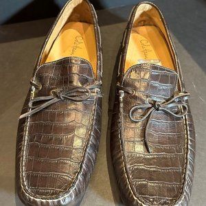NEW: Men's Cole Haan Gunnison Leather Croc Driving Moc Loafer - Size 15 M